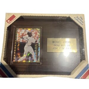 Michael Jordan Chicago White Sox rookie of the year Wood plaque 1994 Sealed